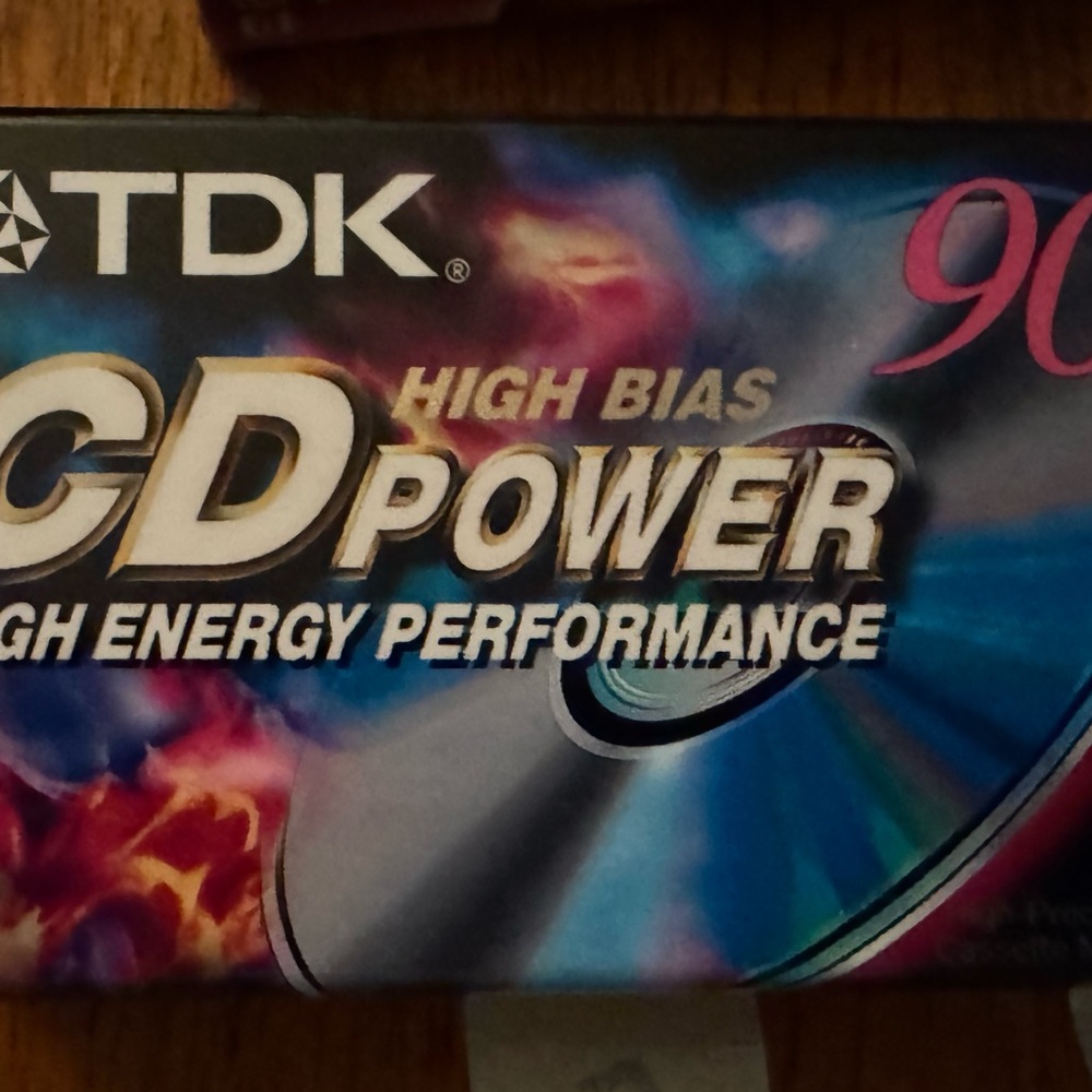 TDK CD Power High Bias 90 Minutes Blank Audio Cassette Tape PWR-90 New Sealed